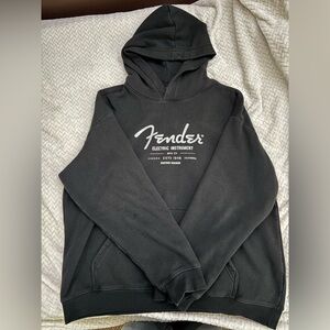 Fender Black Hoodie with White Logo